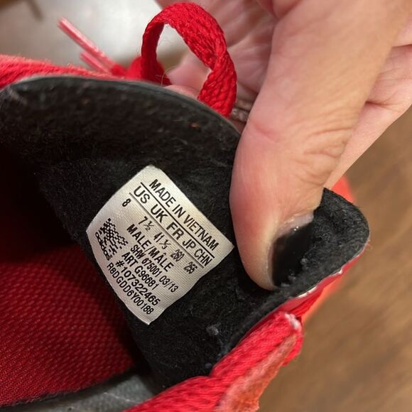 RARE 2013 Adidas Gazelle G96681 Men’s 8 Red Suede Sneakers Vintage Y2K - Picture 7 of 11